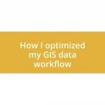 How I optimized my GIS data workflow