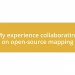 My experience collaborating on open-source mapping