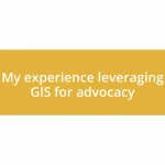 My experience leveraging GIS for advocacy