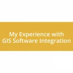 My Experience with GIS Software Integration